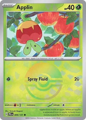 Pokemon TCG - SV: Prismatic Evolutions - Applin - 009/131 - Pokeball Holofoil
