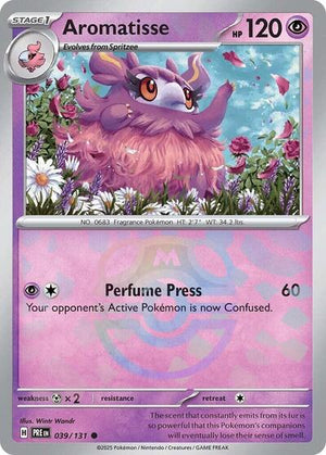 Pokemon TCG - SV: Prismatic Evolutions - Aromatisse - 039/131 - Masterball Holofoil