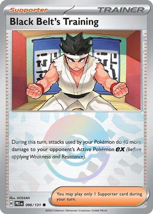 Pokemon TCG - SV: Prismatic Evolutions - Black Belt's Training - 096/131 - Pokeball Holofoil