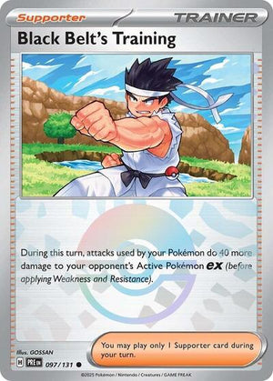 Pokemon TCG - SV: Prismatic Evolutions - Black Belt's Training - 097/131 - Pokeball Holofoil