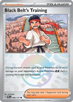 Pokemon TCG - SV: Prismatic Evolutions - Black Belt's Training - 098/131 - Pokeball Holofoil