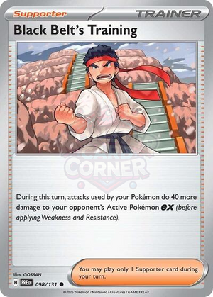 Pokemon TCG - SV: Prismatic Evolutions - Black Belt's Training - 098/131 - Reverse Holofoil