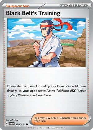 Pokemon TCG - SV: Prismatic Evolutions - Black Belt's Training - 099/131 - Reverse Holofoil