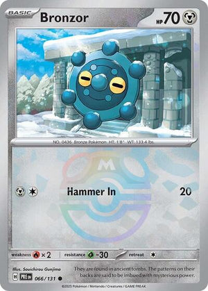 Pokemon TCG - SV: Prismatic Evolutions - Bronzor - 066/131 - Masterball Holofoil