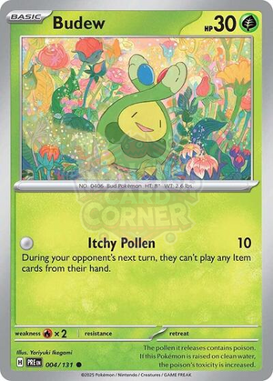 Pokemon TCG - SV: Prismatic Evolutions - Budew - 004/131 - Reverse Holofoil