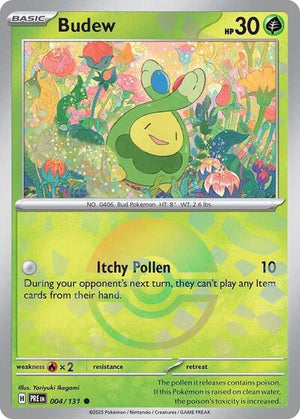 Pokemon TCG - SV: Prismatic Evolutions - Budew - 004/131 - Pokeball Holofoil
