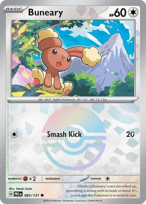 Pokemon TCG - SV: Prismatic Evolutions - Buneary - 083/131 - Pokeball Holofoil