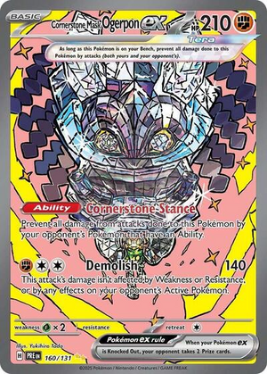 Pokemon TCG - SV: Prismatic Evolutions - Cornerstone Mask Ogerpon ex - 160/131 - Holofoil