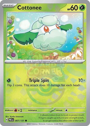 Pokemon TCG - SV: Prismatic Evolutions - Cottonee - 007/131 - Masterball Holofoil