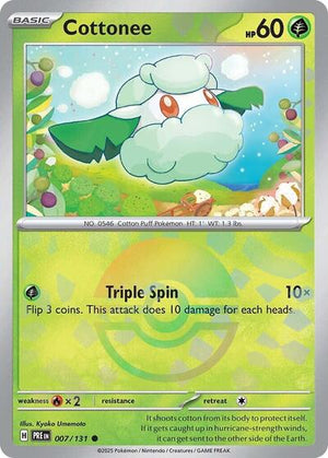 Pokemon TCG - SV: Prismatic Evolutions - Cottonee - 007/131 - Pokeball Holofoil