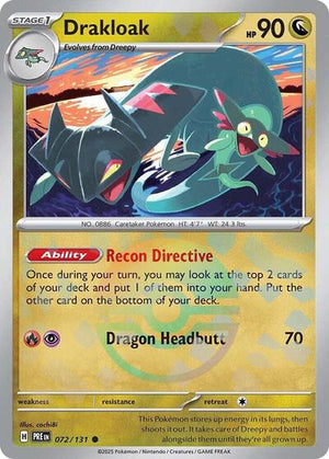 Pokemon TCG - SV: Prismatic Evolutions - Drakloak - 072/131 - Pokeball Holofoil - Playset (4x)
