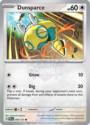 Pokemon TCG - SV: Prismatic Evolutions - Dunsparce - 079/131 - Reverse Holofoil