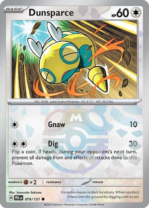 Pokemon TCG - SV: Prismatic Evolutions - Dunsparce - 079/131 - Masterball Holofoil