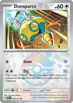 Pokemon TCG - SV: Prismatic Evolutions - Dunsparce - 079/131 - Pokeball Holofoil