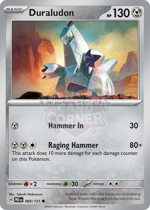 Pokemon TCG - SV: Prismatic Evolutions - Duraludon - 069/131 - Reverse Holofoil