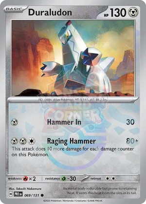 Pokemon TCG - SV: Prismatic Evolutions - Duraludon - 069/131 - Masterball Holofoil