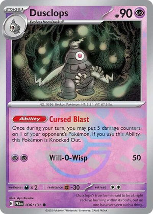 Pokemon TCG - SV: Prismatic Evolutions - Dusclops - 036/131 - Pokeball Holofoil