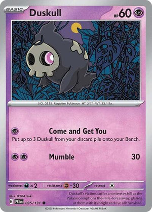 Pokemon TCG - SV: Prismatic Evolutions - Duskull - 035/131 - Reverse Holofoil