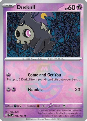 Pokemon TCG - SV: Prismatic Evolutions - Duskull - 035/131 - Masterball Holofoil