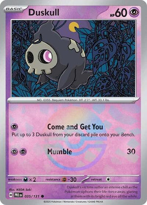 Pokemon TCG - SV: Prismatic Evolutions - Duskull - 035/131 - Pokeball Holofoil