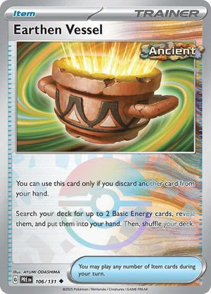 Pokemon TCG - SV: Prismatic Evolutions - Earthen Vessel - 106/131 - Pokeball Holofoil - Playset (4x)