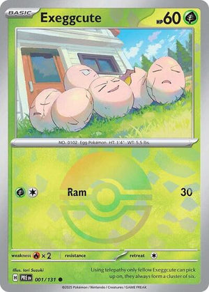 Pokemon TCG - SV: Prismatic Evolutions - Exeggcute - 001/131 - Pokeball Holofoil