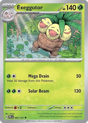Pokemon TCG - SV: Prismatic Evolutions - Exeggutor - 002/131