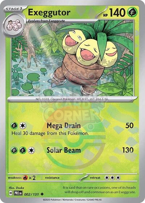 Pokemon TCG - SV: Prismatic Evolutions - Exeggutor - 002/131 - Pokeball Holofoil