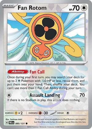 Pokemon TCG - SV: Prismatic Evolutions - Fan Rotom - 085/131 - Pokeball Holofoil