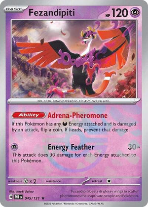 Pokemon TCG - SV: Prismatic Evolutions - Fezandipiti - 045/131 - Masterball Holofoil