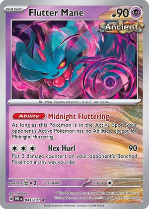 Pokemon TCG - SV: Prismatic Evolutions - Flutter Mane - 043/131 - Reverse Holofoil