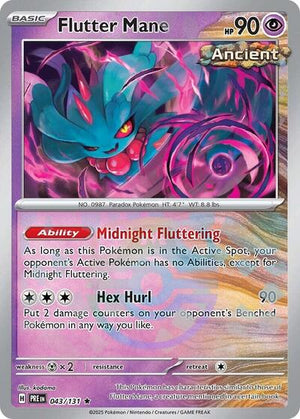 Pokemon TCG - SV: Prismatic Evolutions - Flutter Mane - 043/131 - Masterball Holofoil