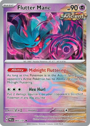 Pokemon TCG - SV: Prismatic Evolutions - Flutter Mane - 043/131 - Pokeball Holofoil