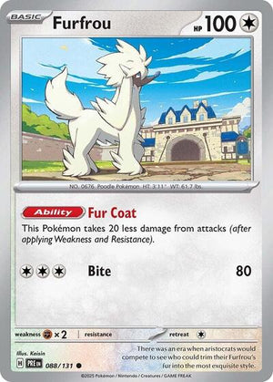 Pokemon TCG - SV: Prismatic Evolutions - Furfrou - 088/131 - Reverse Holofoil