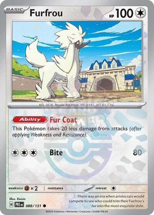 Pokemon TCG - SV: Prismatic Evolutions - Furfrou - 088/131 - Masterball Holofoil