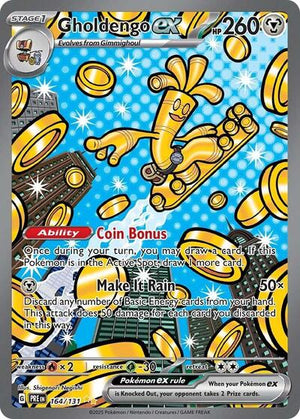 Pokemon TCG - SV: Prismatic Evolutions - Gholdengo ex - 164/131 - Holofoil
