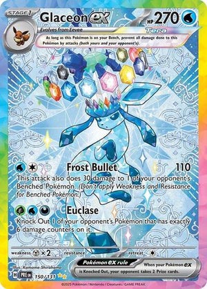 Pokemon TCG - SV: Prismatic Evolutions - Glaceon ex - 150/131 - Holofoil