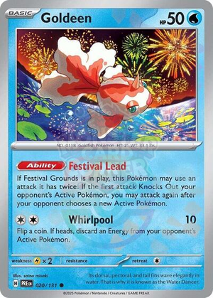 Pokemon TCG - SV: Prismatic Evolutions - Goldeen - 020/131 - Masterball Holofoil