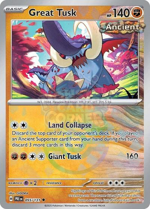 Pokemon TCG - SV: Prismatic Evolutions - Great Tusk - 055/131 - Masterball Holofoil