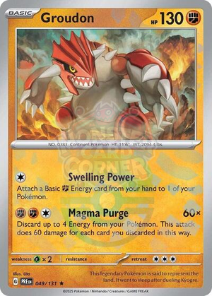 Pokemon TCG - SV: Prismatic Evolutions - Groudon - 049/131 - Masterball Holofoil