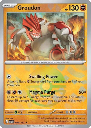 Pokemon TCG - SV: Prismatic Evolutions - Groudon - 049/131 - Pokeball Holofoil