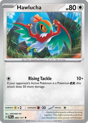 Pokemon TCG - SV: Prismatic Evolutions - Hawlucha - 089/131 - Reverse Holofoil