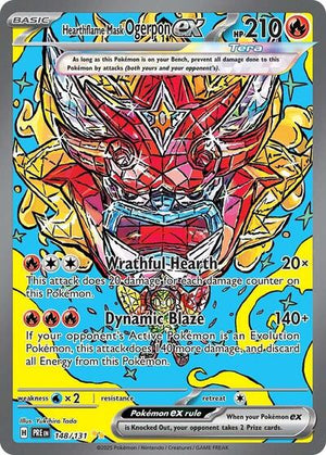 Pokemon TCG - SV: Prismatic Evolutions - Hearthflame Mask Ogerpon ex - 148/131 - Holofoil