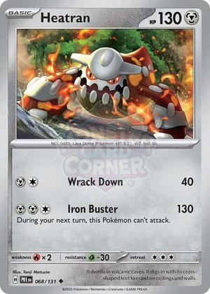 Pokemon TCG - SV: Prismatic Evolutions - Heatran - 068/131 - Reverse Holofoil