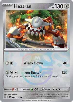 Pokemon TCG - SV: Prismatic Evolutions - Heatran - 068/131 - Masterball Holofoil