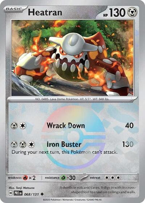 Pokemon TCG - SV: Prismatic Evolutions - Heatran - 068/131 - Pokeball Holofoil