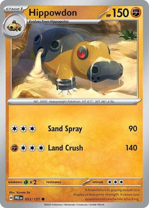 Pokemon TCG - SV: Prismatic Evolutions - Hippowdon - 053/131