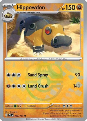 Pokemon TCG - SV: Prismatic Evolutions - Hippowdon - 053/131 - Masterball Holofoil