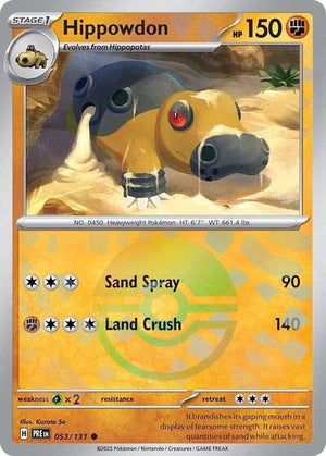 Pokemon TCG - SV: Prismatic Evolutions - Hippowdon - 053/131 - Pokeball Holofoil