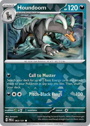 Pokemon TCG - SV: Prismatic Evolutions - Houndoom - 063/131 - Pokeball Holofoil